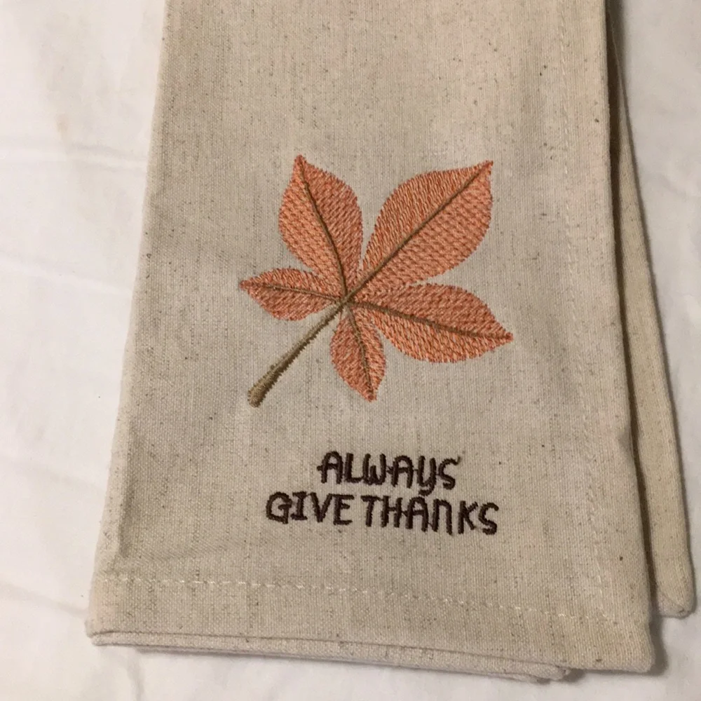 Handmade Towels Napkins Set of 4 Autumn Leaf New